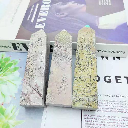 天然国画石大柱子水晶原石打磨水晶工艺品 收藏级天然艺术品走进现代家居